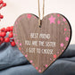 Best Friend Gift Novelty Wood Heart Birthday Christmas Gift For Sister Keepsake