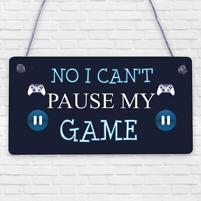 Boys Gaming Gifts Novelty Gaming Gamer Sign Funny Christmas Gift For Son Brother