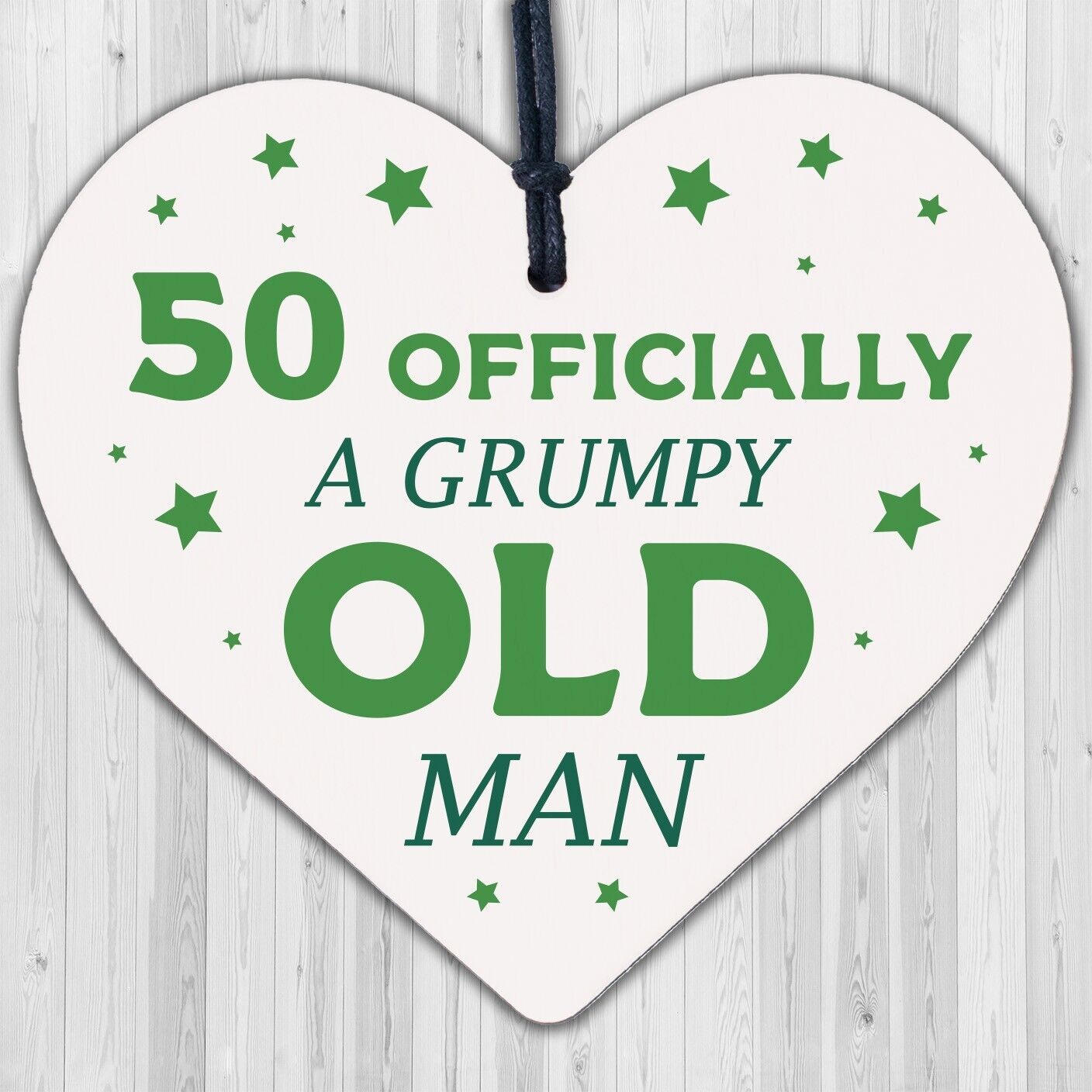 Rude 50th Birthday Funny Wooden Heart Birthday Gift For Dad Uncle Gift For Him