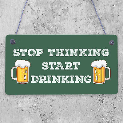 Joke Funny Home Bar Sign Hanging Wall Plaque Man Cave Shed Sign Alcohol Gift