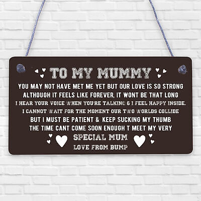 To My Mummy To Be Plaques Gifts From Bump BABY SHOWER Baby Girl Boy Present