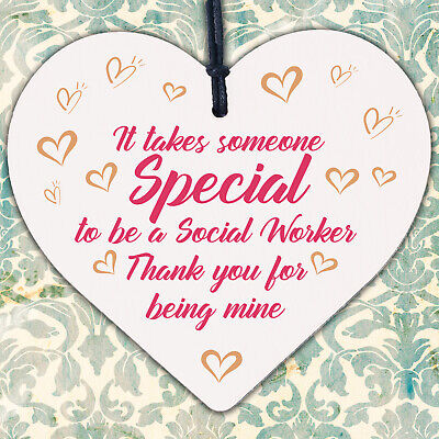 Social Worker Gift Card Thank You Gift Heart Novelty Birthday Christmas Keepsake