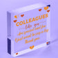 Special And Few Colleagues Heart Plaque Sign Friendship Thank You Office Gift