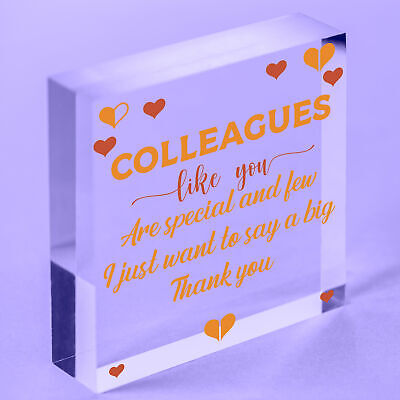 Special And Few Colleagues Heart Plaque Sign Friendship Thank You Office Gift