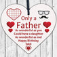 Dad Birthday Gifts From Daughter Wooden Heart Funny Novelty Gift For Him