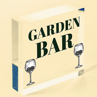 Shabby Chic Garden Bar Sign Hanging Wall Sign For Bar Summerhouse Alcohol Gift