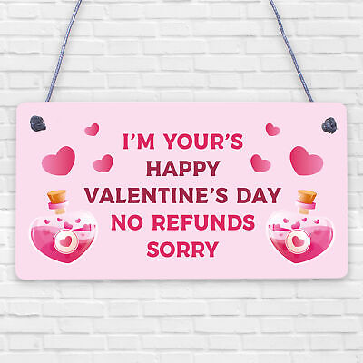 Valentines Day Plaque For Him Her FUNNY For Husband Wife Boyfriend Girlfriend