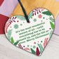 Robins Appear Wooden Hanging Heart Memorial Christmas Tree Decoration Plaque