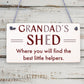 Grandad's Shed Plaque Garden Shed Summer House Sign Dad Fathers Day Gift For Him