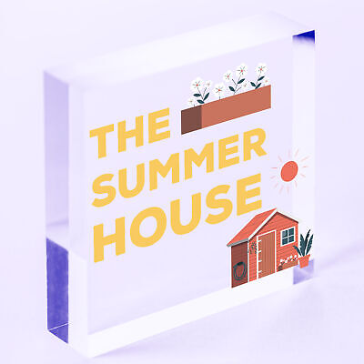 The Summer House Plaque Garden Shed Hanging Wall Door Decor Sign Gifts For Her