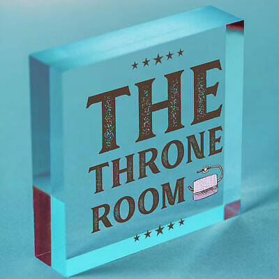 The Throne Room Toilet Bathroom Plaque Shabby Chic Ladies Gents Sign Funny Gift