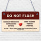 Do Not Flush Septic Tank Hanging Plaque Bathroom Wall Door Toilet Thank You Sign