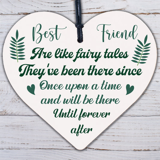 Best Friend Friendship Plaque Wooden Heart Thank You Christmas Birthday Gifts