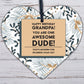 Awesome Dude Funny Happy Birthday Wooden Heart Grandad Grandpa Gifts For Him