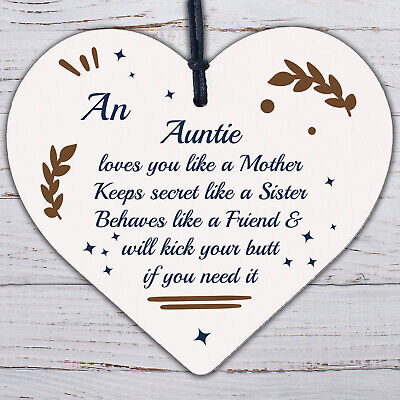 Auntie Plaque Heart Auntie Birthday Christmas Gift From Niece Nephew Sister Gift