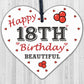 18th Birthday Card Decorations Heart 18th Daughter GIFTS Best Friend Sister GIFT