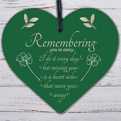 Memorial Plaque Gifts For Mum Dad Nan Grandad In Memory Wood Heart Christmas