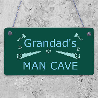 Grandads Man Cave Plaque Grandad Gifts For Christmas Gifts From Grandchildren