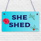 She Shed Garden Woman Cave Mum Sister Friendship Home Gift For Her Plaque