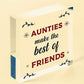 Auntie Gifts Best Friend Plaque Handmade Wood Heart Chic Sign Birthday Keepsake