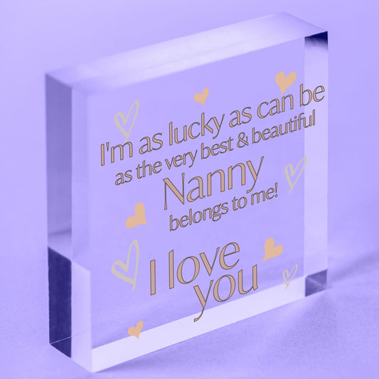 Novelty Best Nanny Gift Engraved Heart Birthday Christmas Thank You Gift For Her