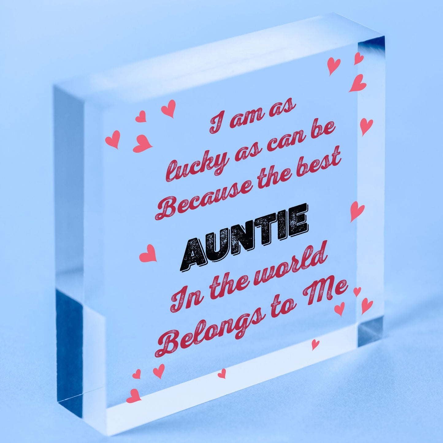 Best Auntie Ever Plaque Wood Heart Auntie Birthday Christmas Gift Thank You