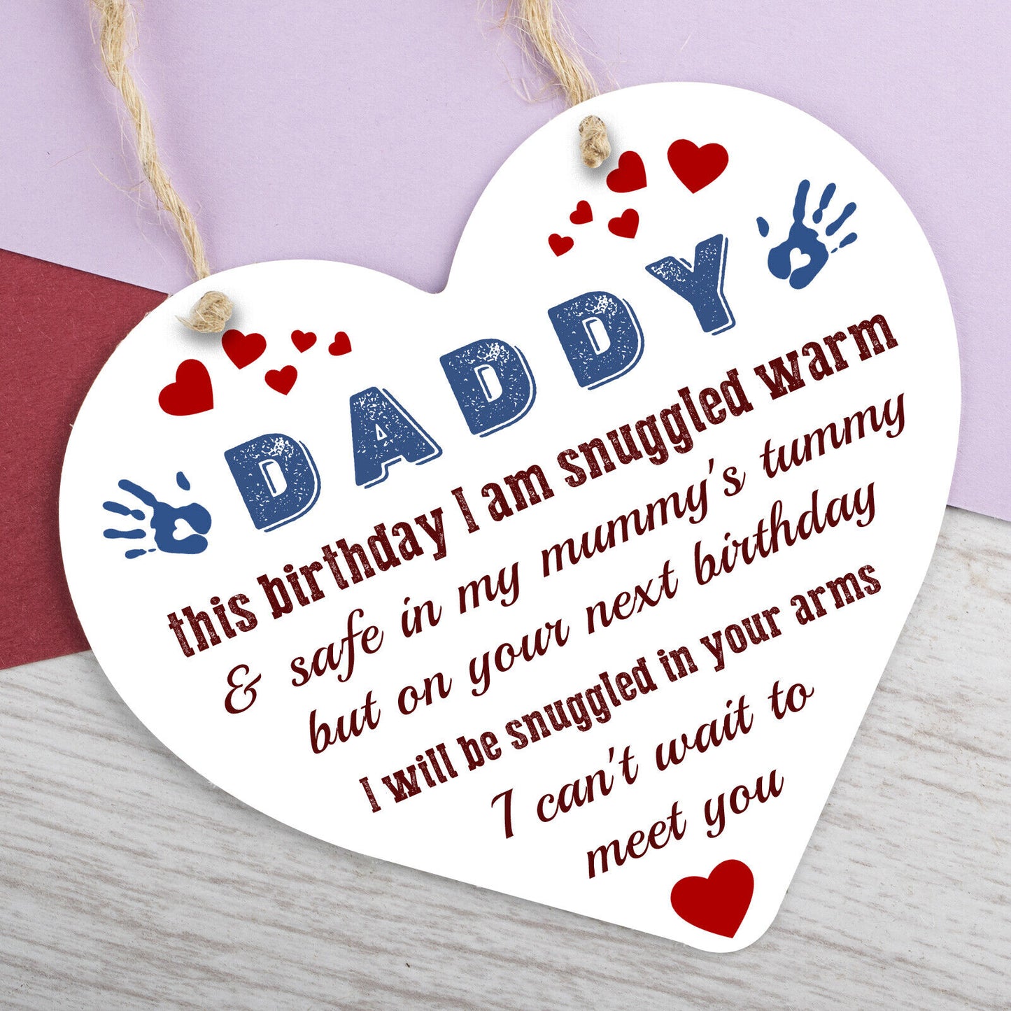 Dad And Daughter Gift Hanging Heart Fathers Day Birthday Gift For Dad Poem