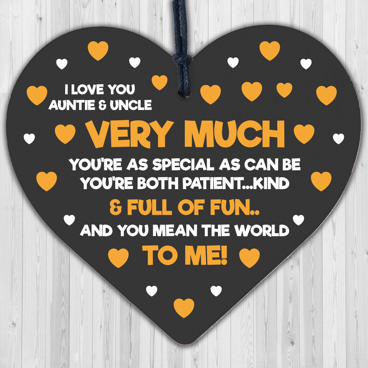 Rectangle Sign Perfect gift for Best Friend - I Love You Present - Wooden Sign