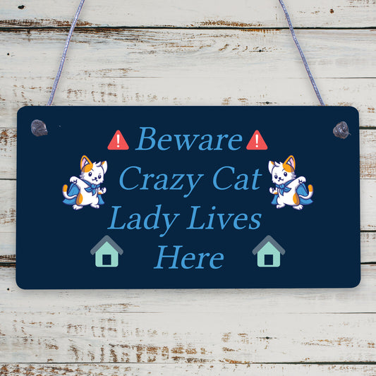 Funny Cat Sign In Charge Cat Lovers Gift For Women Home Decor Animal Sign