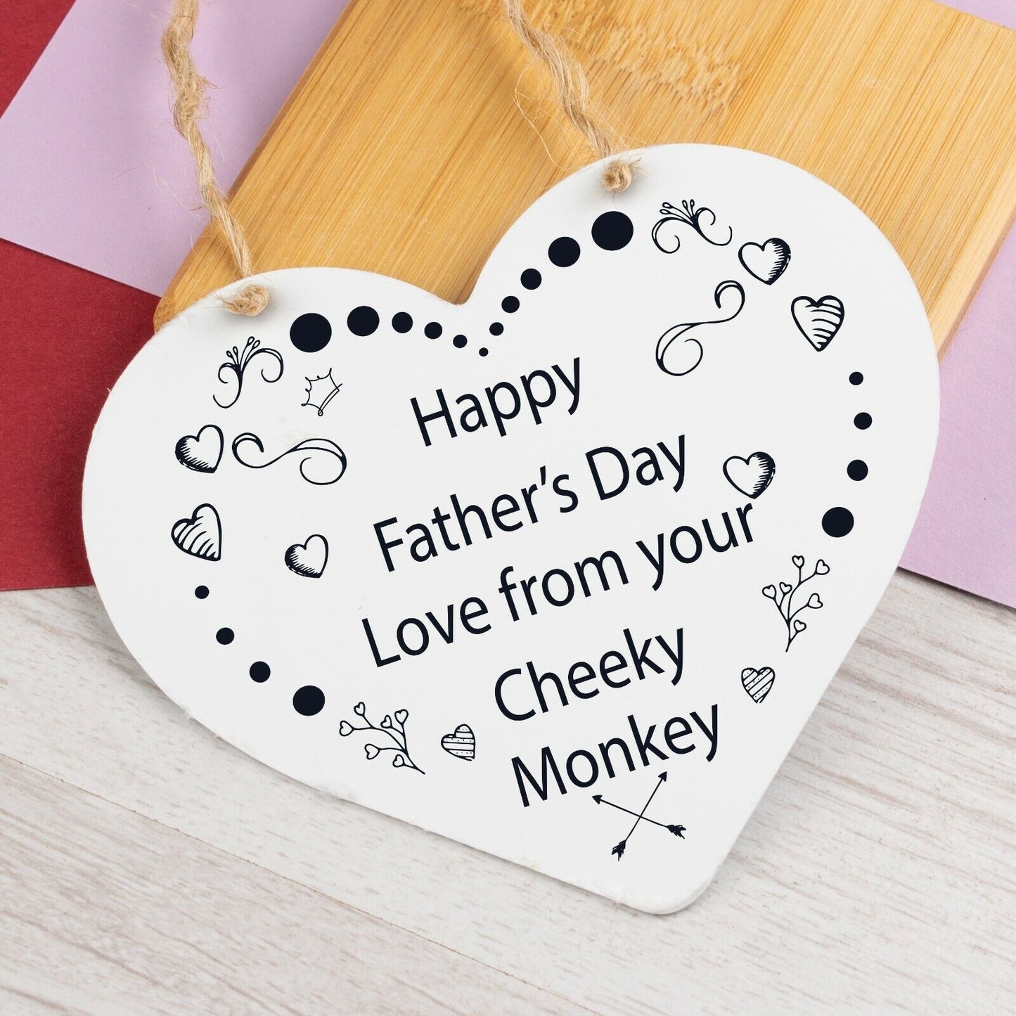 Birthday Gifts For Dad Gift Wood Heart Funny Birthday Fathers Day MDF Plaque