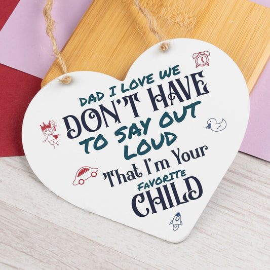 FUNNY Rude Birthday Gifts For Dad Gift Wood Heart Funny Dad Birthday Fathers Day