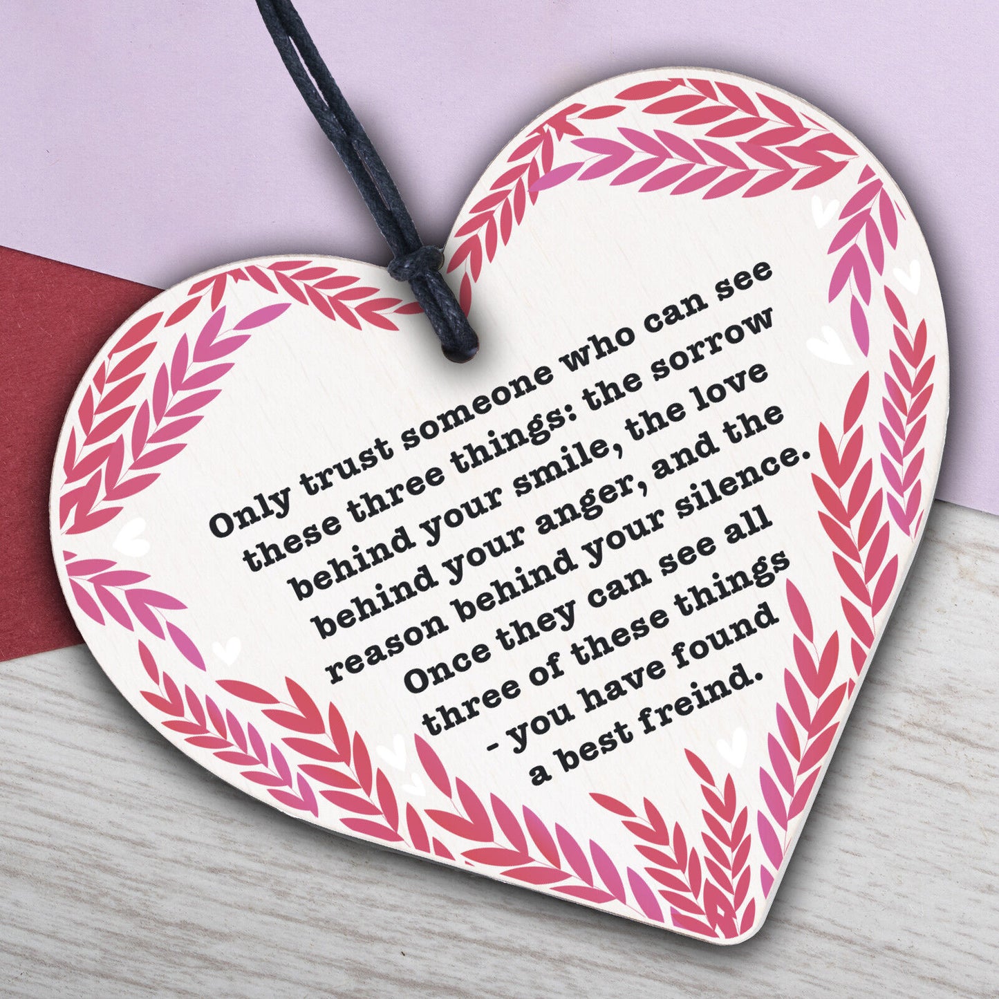 Thank You Heart Plaque Romantic Anniversary Valentines Day Gift For Husband Wife