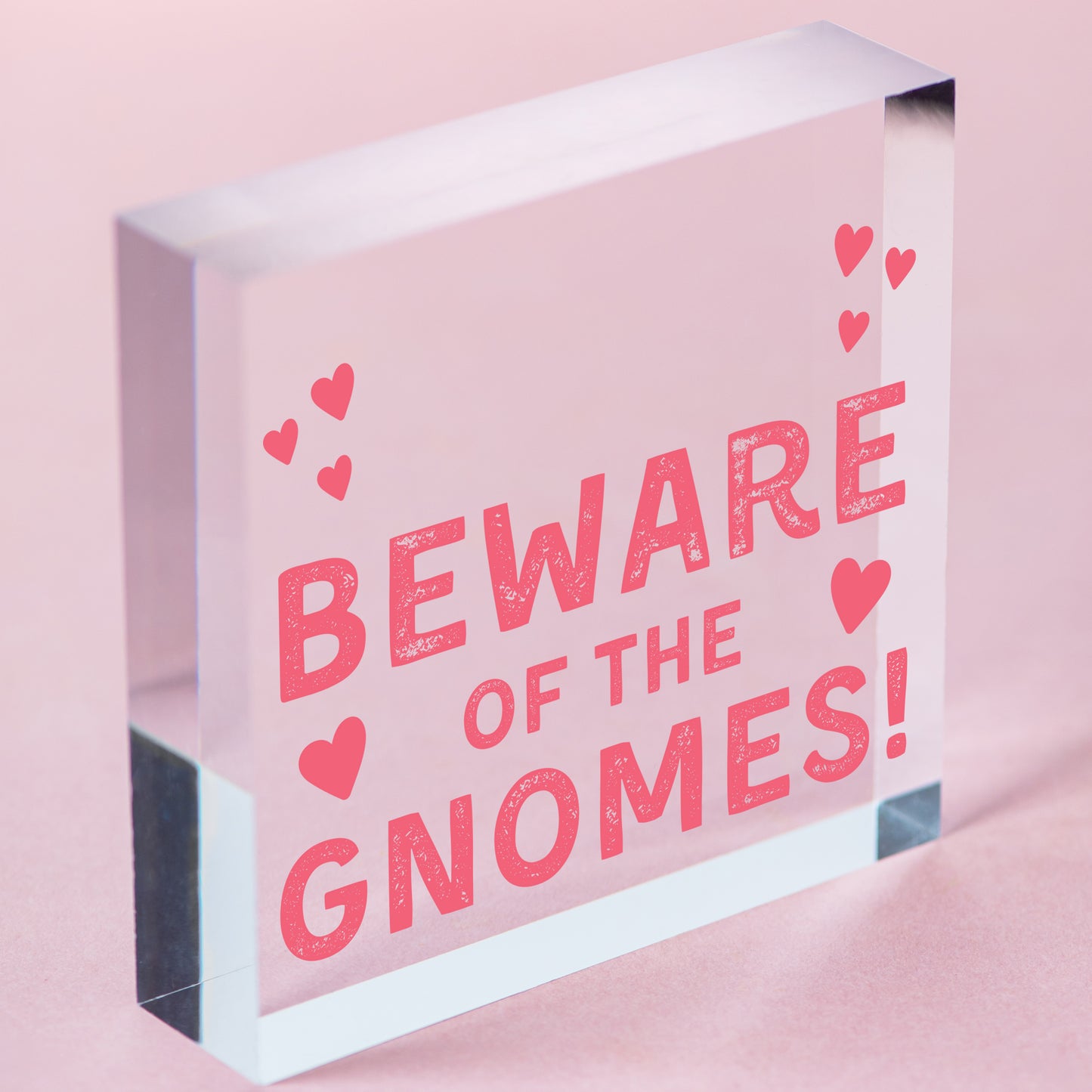 Beware Of The Gnomes Novelty Wooden Hanging Shabby Chic Plaque Garden Sign Gift