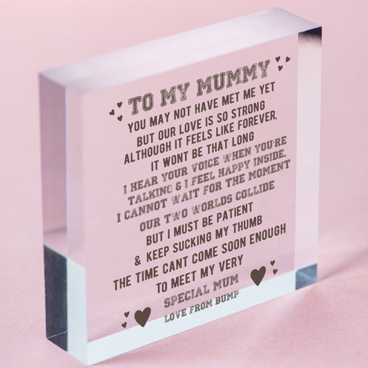 To My Mummy To Be Plaques Gifts From Bump BABY SHOWER Baby Girl Boy Present