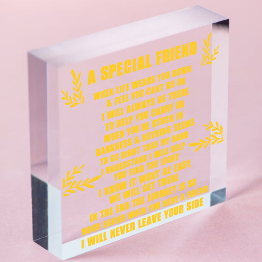 Motivational Inspirational Plaque Friendship FRIEND Thank You Birthday Xmas Gift