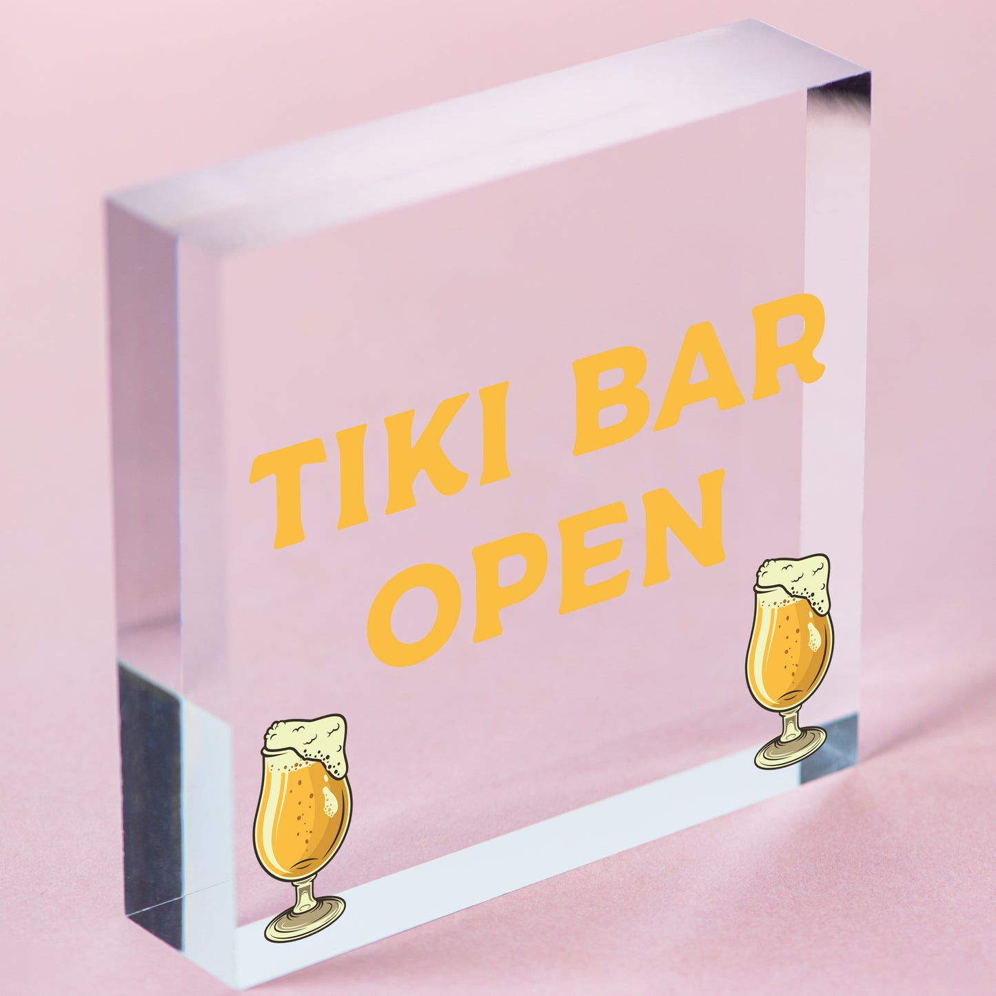 Tiki Bar Open Hanging Bar Plaque Beer Cocktail Beach Decoration Sign Friend GIFT