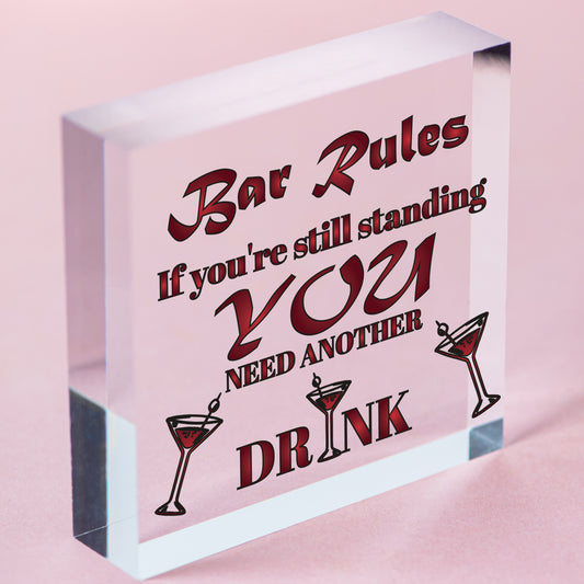 Still Standing Plaque Alcohol Beer Pub Bar Garden Man Cave Wall Sign Friend Gift