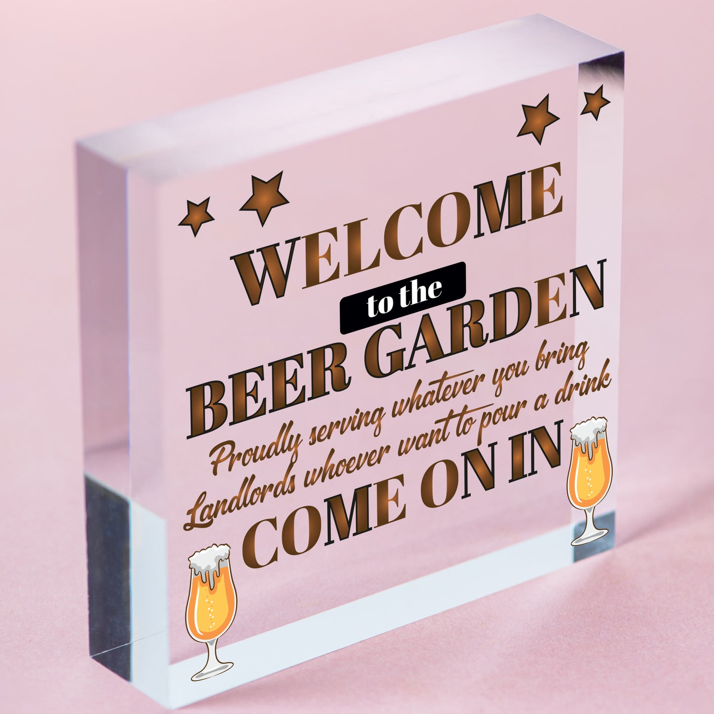 Chalk Welcome To The Beer Garden Hanging Wall Sign Landlord Pub Garden Sign Gift