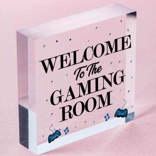 Gaming Room Sign Welcome Sign For Man Cave Boys Bedroom Gamer Gift