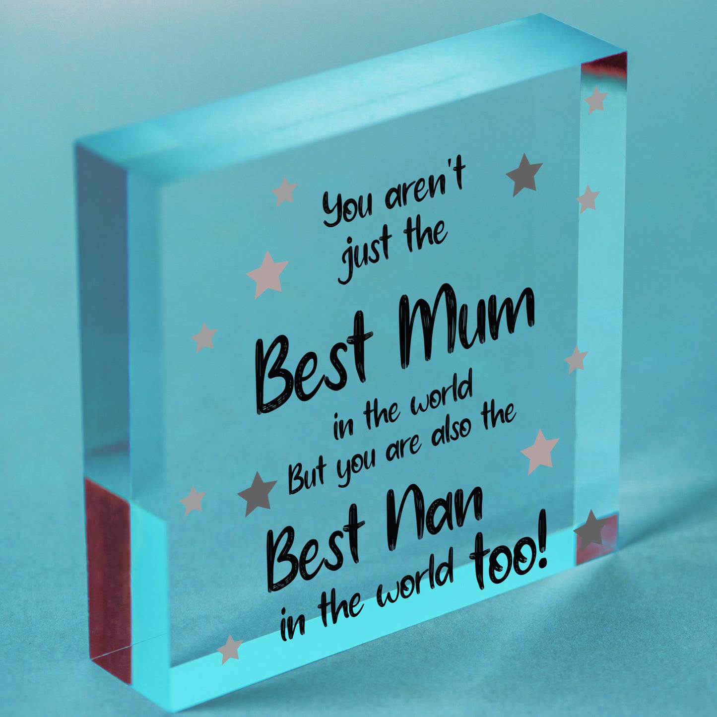 Cute Mother's Day Gift Card Wooden Heart Mum Gifts Nan Gifts Thank You Keepsake Free-Standing Block