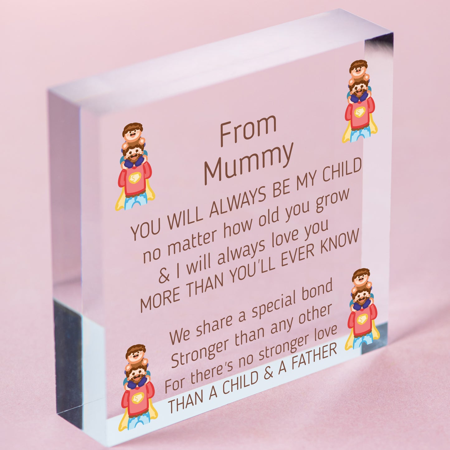 New Mum To Be Heart Novelty Baby Shower Gift Mummy Son Daughter Gifts For Her Free-Standing Block