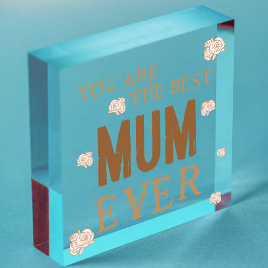 Mothers Day Wooden Heart Engraved Craft Gift For Mum Birthday Gift For Her Free-Standing Block