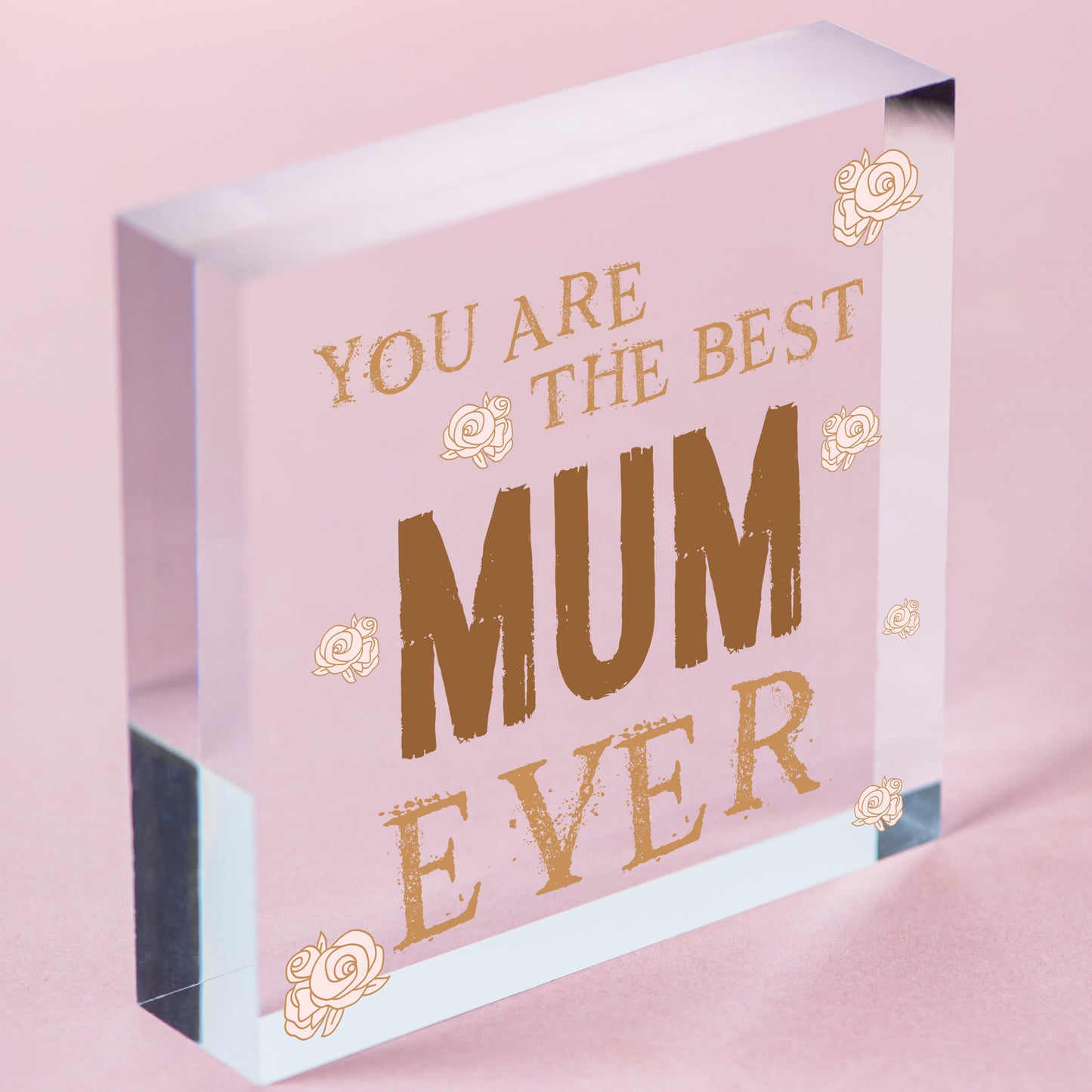 Mothers Day Wooden Heart Engraved Craft Gift For Mum Birthday Gift For Her Free-Standing Block