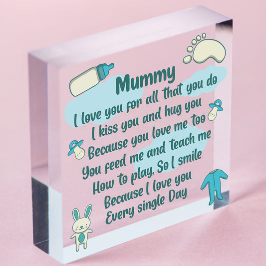 Mum Birthday Christmas Mummy To Be Wooden Heart From Bump Baby Gift Keepsake Free-Standing Block