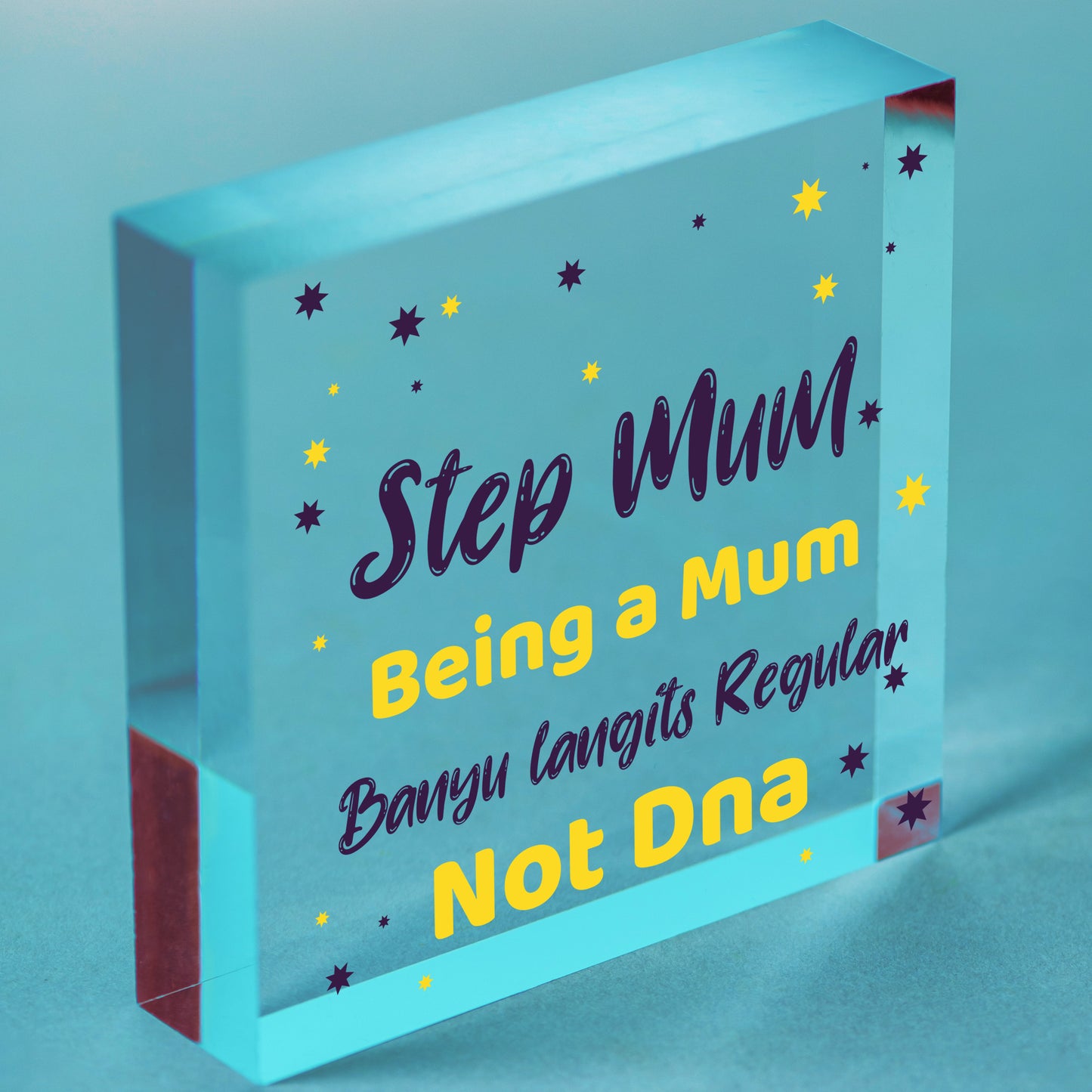 Step Mum Mummy Gifts Christmas Birthday Handmade Wooden Heart Plaque Sign Gift Free-Standing Block