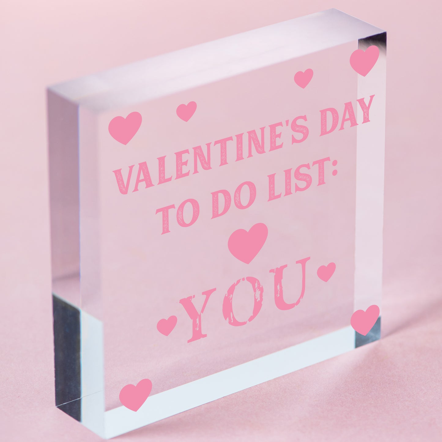 Funny Valentines Day Card For Him Her TO DO LIST Joke Husband Wife Card Free-Standing Block