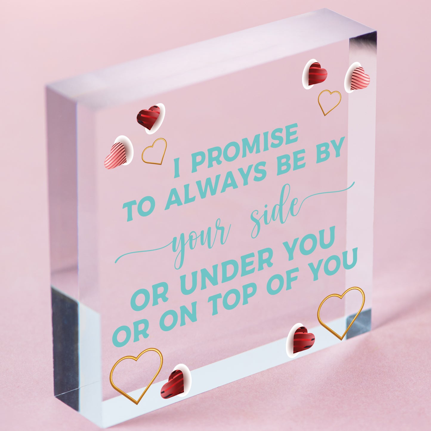 Valentines Day Funny Gifts For Him Her Anniversary Gifts hanging plaque Keepsake Free-Standing Block