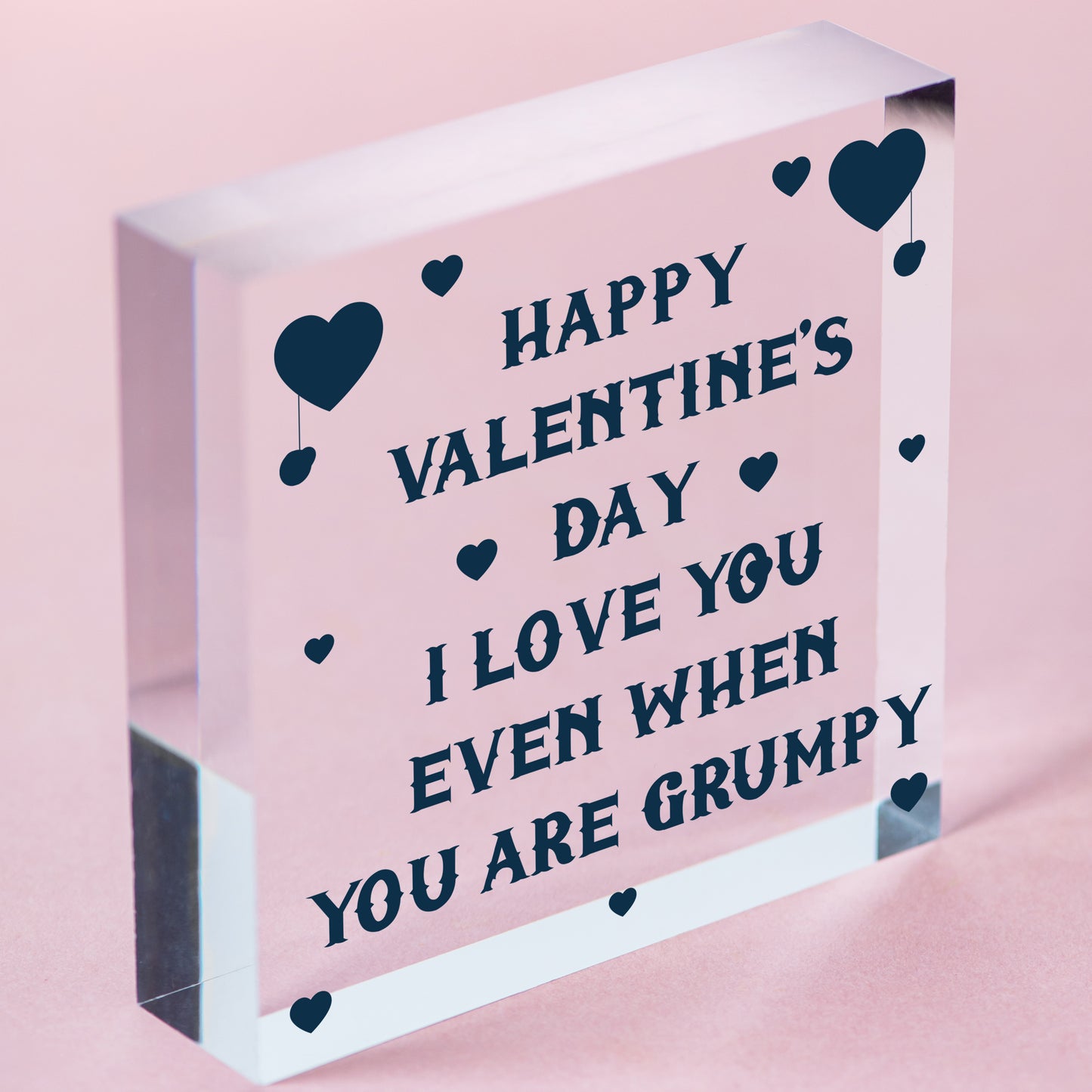 Happy Valentines Day Card Funny Card For Him Her Men Women Love You Card Free-Standing Block