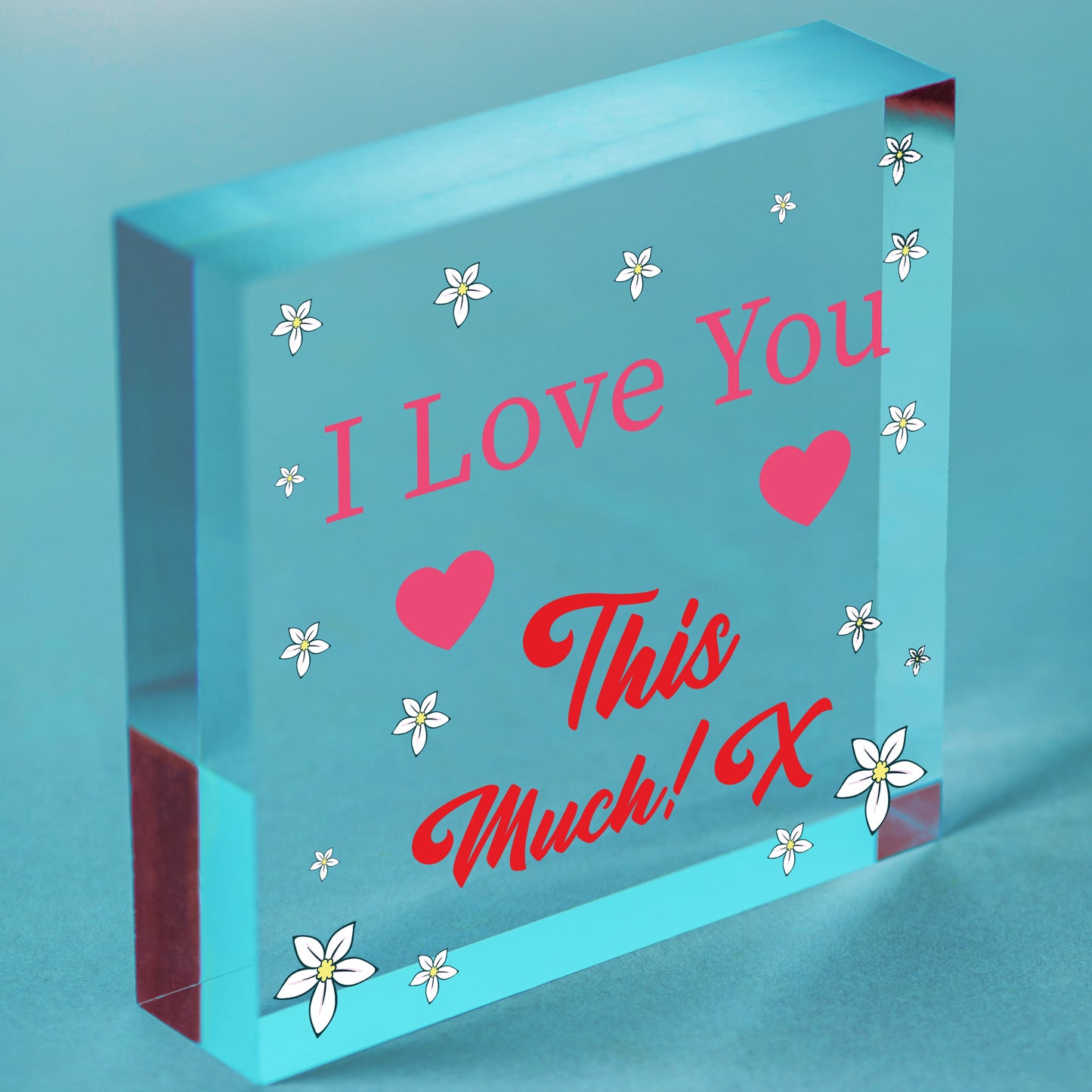 VALENTINES DAY GIFT HEART PRESENT BOYFRIEND GIRLFRIEND CUTE LOVE FOR HIM HER NEW Free-Standing Block