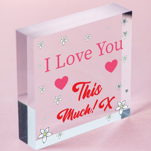 VALENTINES DAY GIFT HEART PRESENT BOYFRIEND GIRLFRIEND CUTE LOVE FOR HIM HER NEW Free-Standing Block